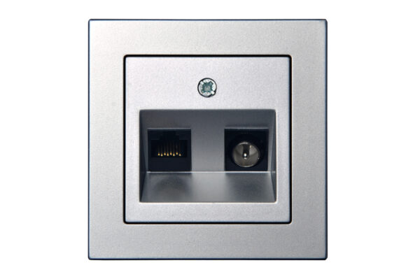 Il.TV ir komp. liz. RJ45 kat.6e."Epsilon"metallik