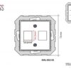 Apdaila 2x“keystone”tipo lizdams, tiesi (su atrama), be rėmelio