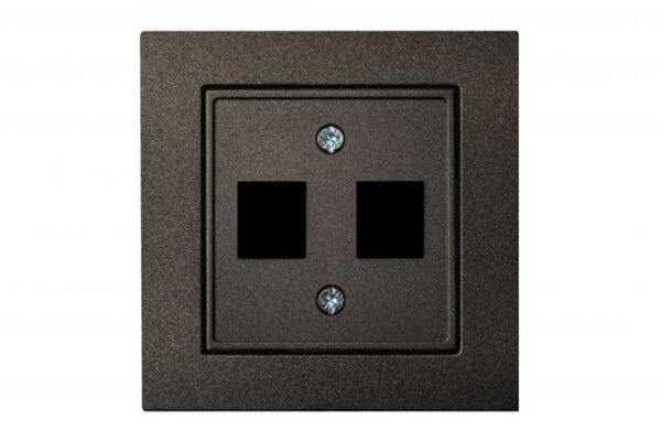 Apdaila 2x“keystone”tipo lizdams, tiesi (su atrama), be rėmelio – Juoda