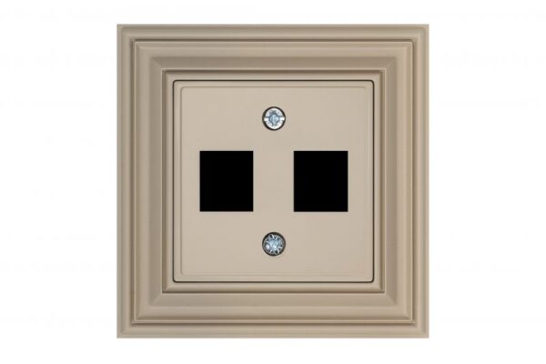 Apdaila 2x“keystone”tipo lizdams, tiesi (su atrama), be rėmelio – Kreminė matinė