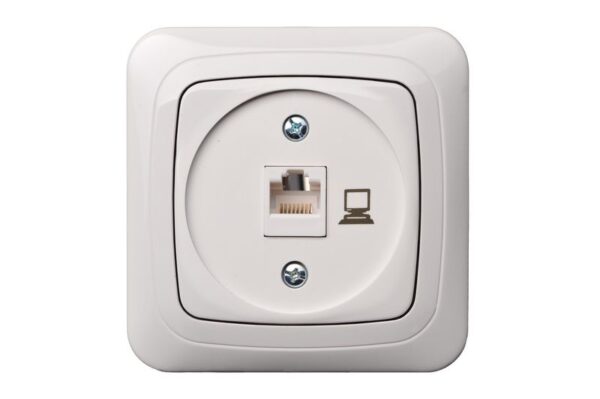 Kompiuterio lizdas, 1xRJ45 CAT6A UTP, be rėmelio