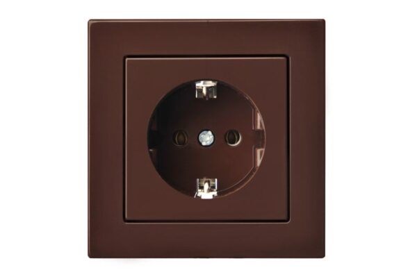 epsilon_brown_lo_1342175696.lt_.jpg Kištukinis lizdas su įžeminimu SCHUKO®, be rėmelio