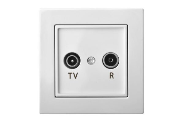 TV ir R antenų pajungimo lizdas, be rėmelio