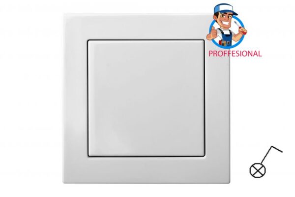 Jungiklis, 1 klavišo su LED pašvietimu, "Profi" be rėmelio