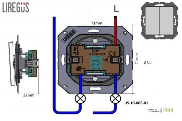 ij51000501wiring_1645429713.lt_.jpg Jungiklis, 2 klavišų hermetinis, be rėmelio