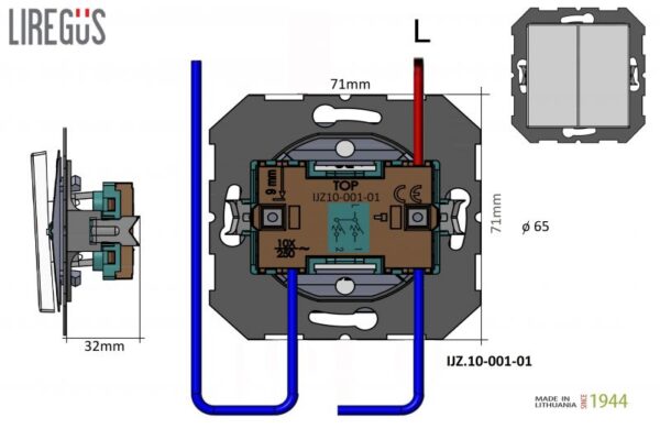 ijz1000101wiring_1646052850.en_.jpg Žaliuzių jungiklis, be rėmelio