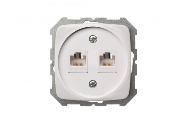 Kompiuterio lizdas, 2xRJ45 CAT6A UTP, be rėmelio