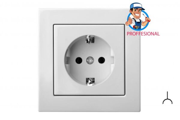 Kištukinis lizdas su įžeminimu, "Profi" SCHUKO®, be rėmelio