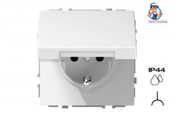 ikl1620801mwmnof_1746702220.lt_.jpg Kištukinis lizdas su įžeminimu hermetinis, "Profi" SCHUKO®, be rėmelio