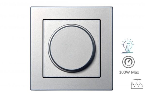 LED šviesos stiprumo reguliatorius 3-100W "Lead.edge", be rėmelio – Metalik