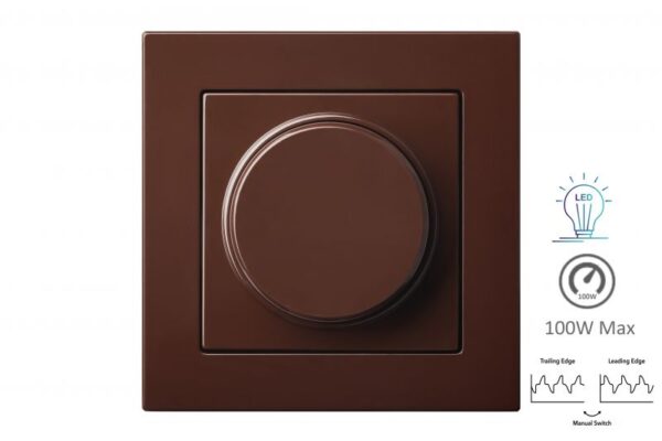LED šviesos stiprumo reguliatorius "Lead/Trail.edge"switch.3-100W, be rėmelio – Ruda