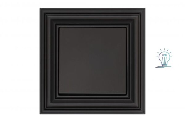 LED šviesos stiprumo reguliatorius Trim100.2-150W, be rėmelio – Juoda matinė