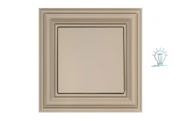 LED šviesos stiprumo reguliatorius Trim100.2-150W, be rėmelio – Kreminė matinė