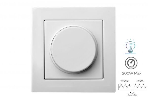 LED šviesos stiprumo reguliatorius "Lead/Trail.edge" 5-200W, be rėmelio