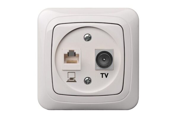 TV ir komp. liz. RJ45 kat.6a, be rėmelio