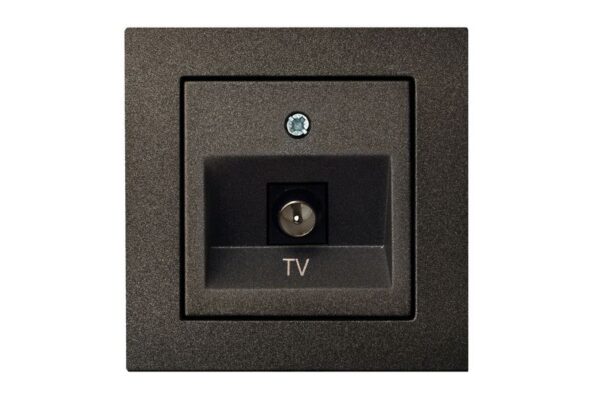 TV lizdas, su 1x "F" tipo jungtimi, be rėmelio – Juoda