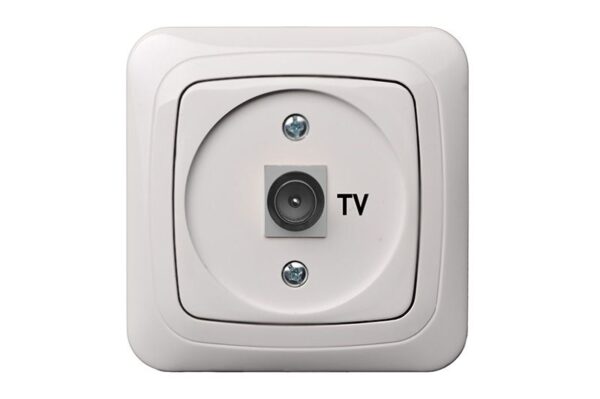 TV lizdas, su 1x "F" tipo jungtimi, be rėmelio