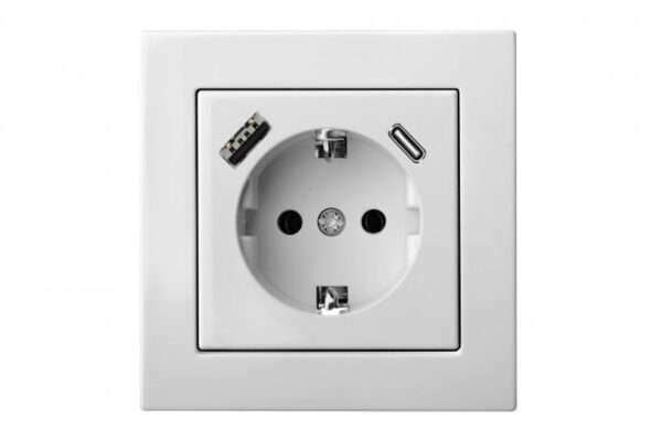 iuk301_e_bhq_1643976872.lt_.jpg Kištukinis lizdas su įžeminimu + 3.4A max.USB A+C kroviklis, be rėmelio