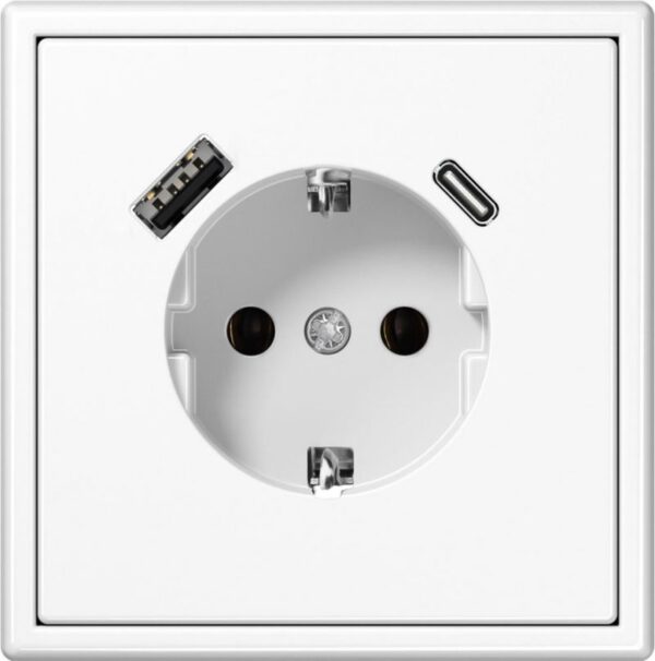 iuk301mwm_1746702097.lt_.jpg Kištukinis lizdas su įžeminimu + 3.4A max.USB A+C kroviklis, be rėmelio