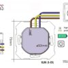 Kištukinis lizdas su įžeminimu + 3.4A max.USB A+C kroviklis, be rėmelio
