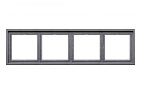 Remelis 4v.balta mat.sp. (82.2x295.2mm.horizont.ir vert.montavimui) – Juoda