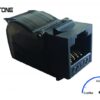 Modulis komp.RJ45 CAT6A lizdas,juod."Keystone tipas" (komponentas montuoti apdailoje)