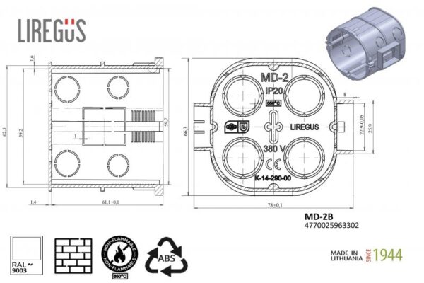 Pot.mont.dėž,jung.pagilinta.su/sr.g:63mm/balta >ABS< (290)