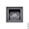 Paviršinio montavimo dėžutė Cube 83x83x47mm.nejungiama, 581, su rėmeliu – Juoda