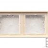 Paviršinio montavimo dėžutė Cube 83x154x47mm.nejungiama, 582 su rėmeliu – Smėlio matinė