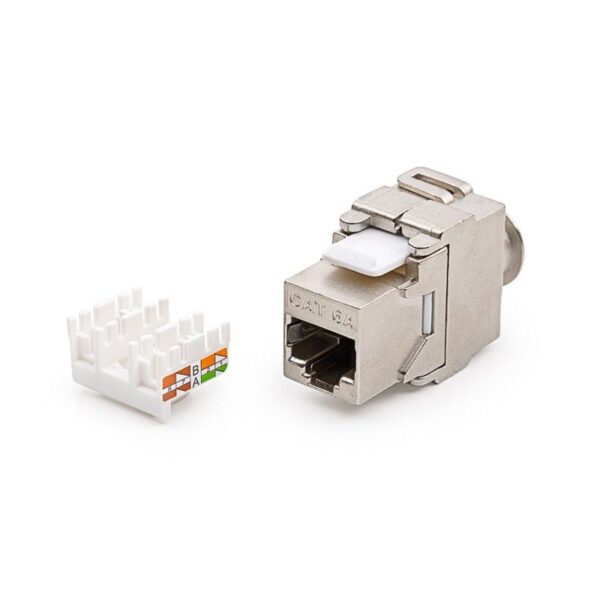 xdgr.lt_.jpg Ekranuotas komp.modulis.RJ45 CAT6 CEA-S lizdas,10gbps"Keystone tipas" (komponentas montuoti apdailoje)